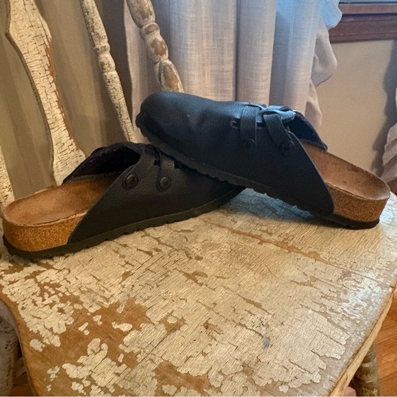 Birkenstock Birki’s Camden Closed Toe Dual Buckle Navy Blue Clogs Women’s 7 - Picture 12 of 13